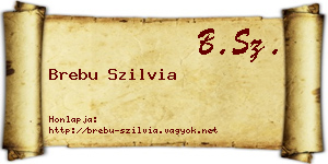 Brebu Szilvia névjegykártya