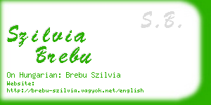 szilvia brebu business card